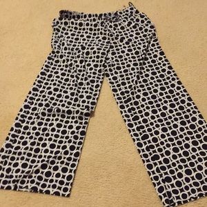 Polka dot drawstring pants
